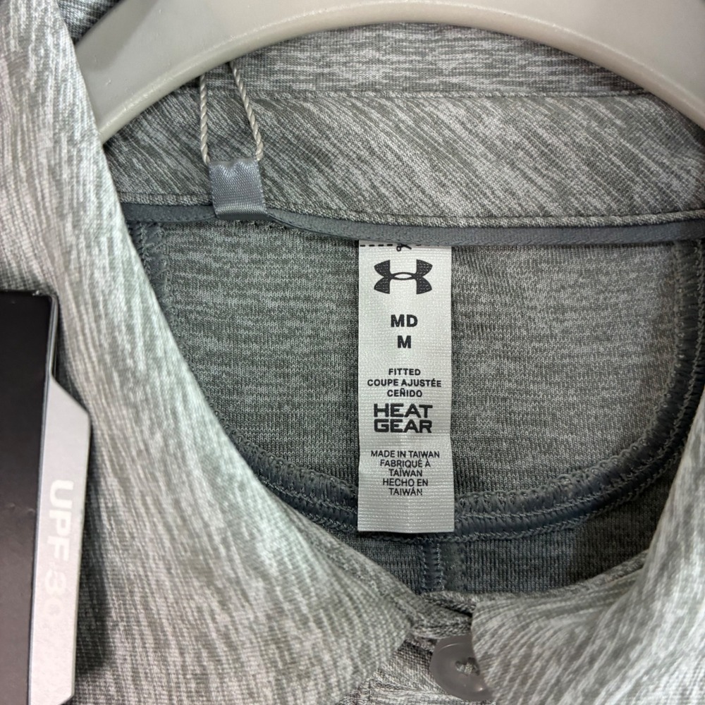 Under Armour Virginia Tech Hokies Polo Shirt Women‎ M Gray Golf Stretch NWT - Picture 5 of 8